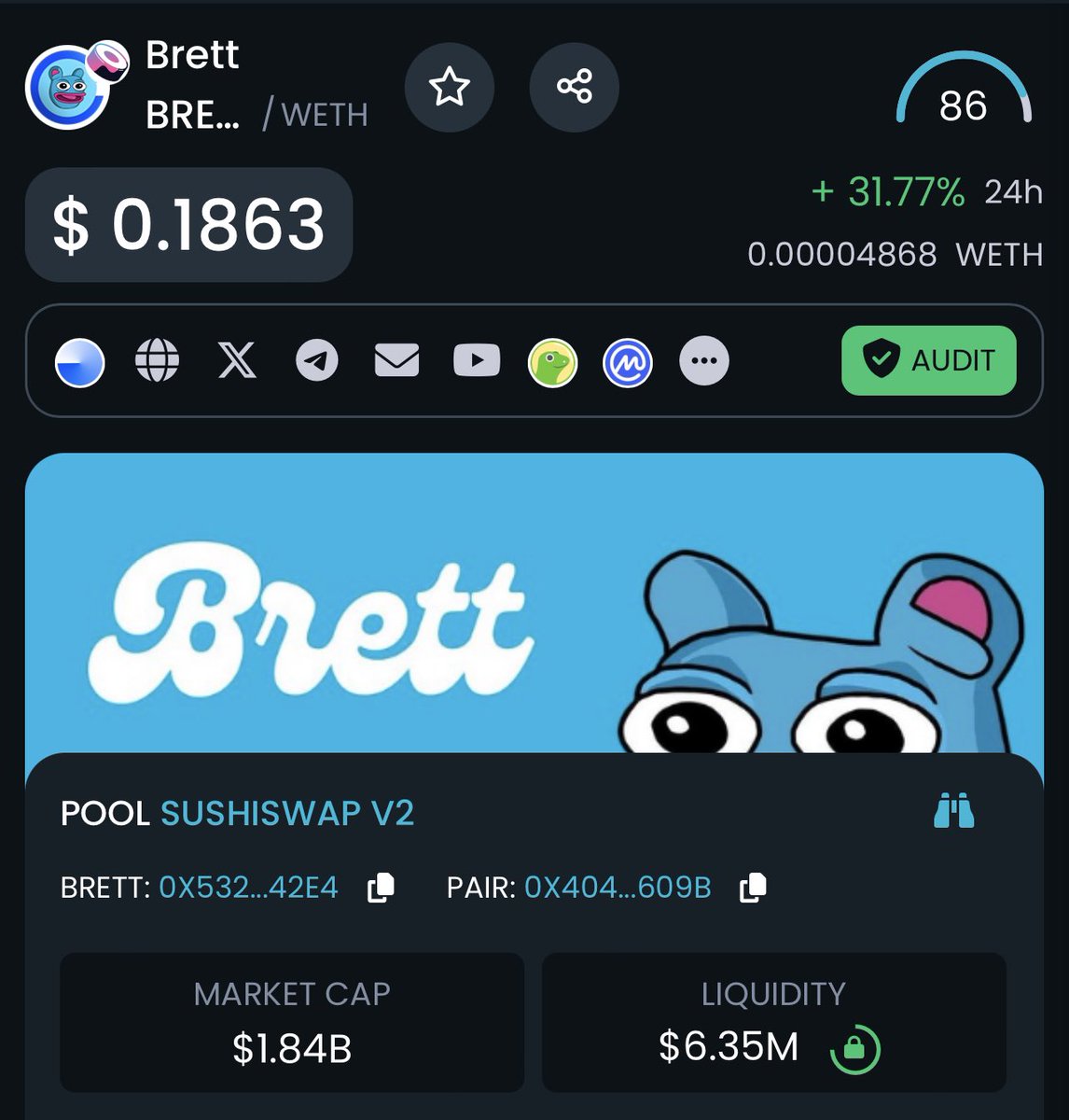 CrashiusClay69's tweet image. I told you guys many times

“I am praying you are able to say you bought $BRETT below 1B this cycle”

I am now praying for many of you to be able to say you secured your entry below 2B 

before we ascend to 40B+ this cycle

$4.00-$8.00 is not a dream