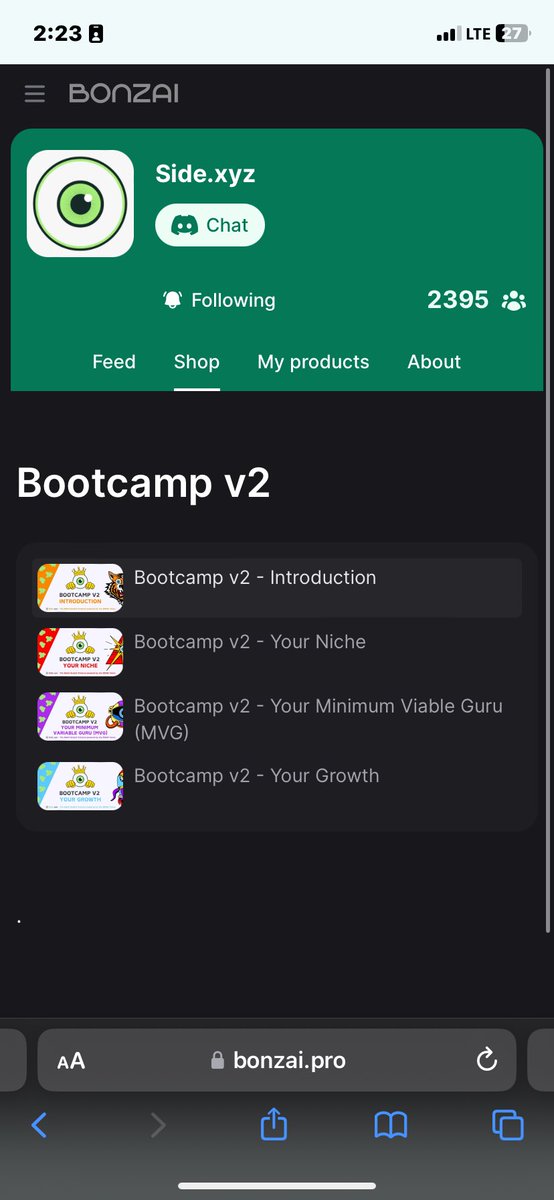 Six months ago, I stumbled upon the <a href="/sidexyz/">Side.xyz</a> bootcamp.

That bootcamp gave me a clear path to building in web3 and sharpened my trajectory to where I am today.

Now, the V2 of the bootcamp is out!

Anyone can participate. 

Fun fact @tugan_eth would be your coach 👨‍🎓.
