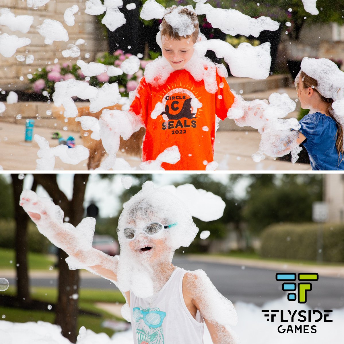 FlysideATX's tweet photo. Book a Foam Party with Flyside Games and dive into a sea of foam and laughter. Perfect for kids and adults alike! 

#FoamParty 
#FlysideGames 
#UltimateFun https://t.co/4dNXONQCrZ