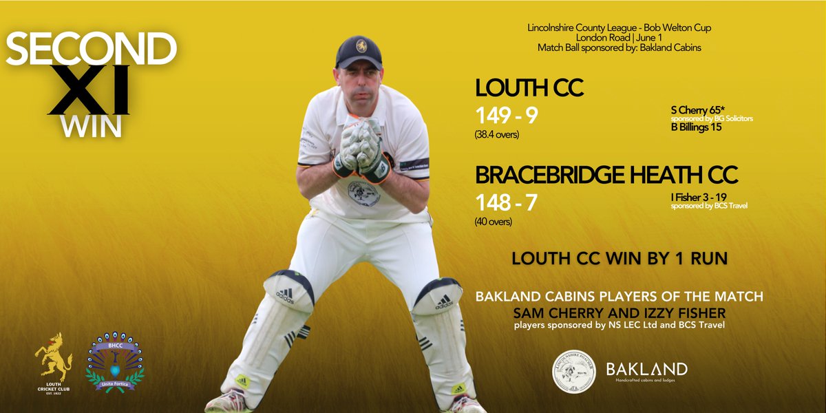 It was another home victory for our Second XI last weekend! A hard fought one run victory over Bracebridge Heath that also sees them advance in the cup!!