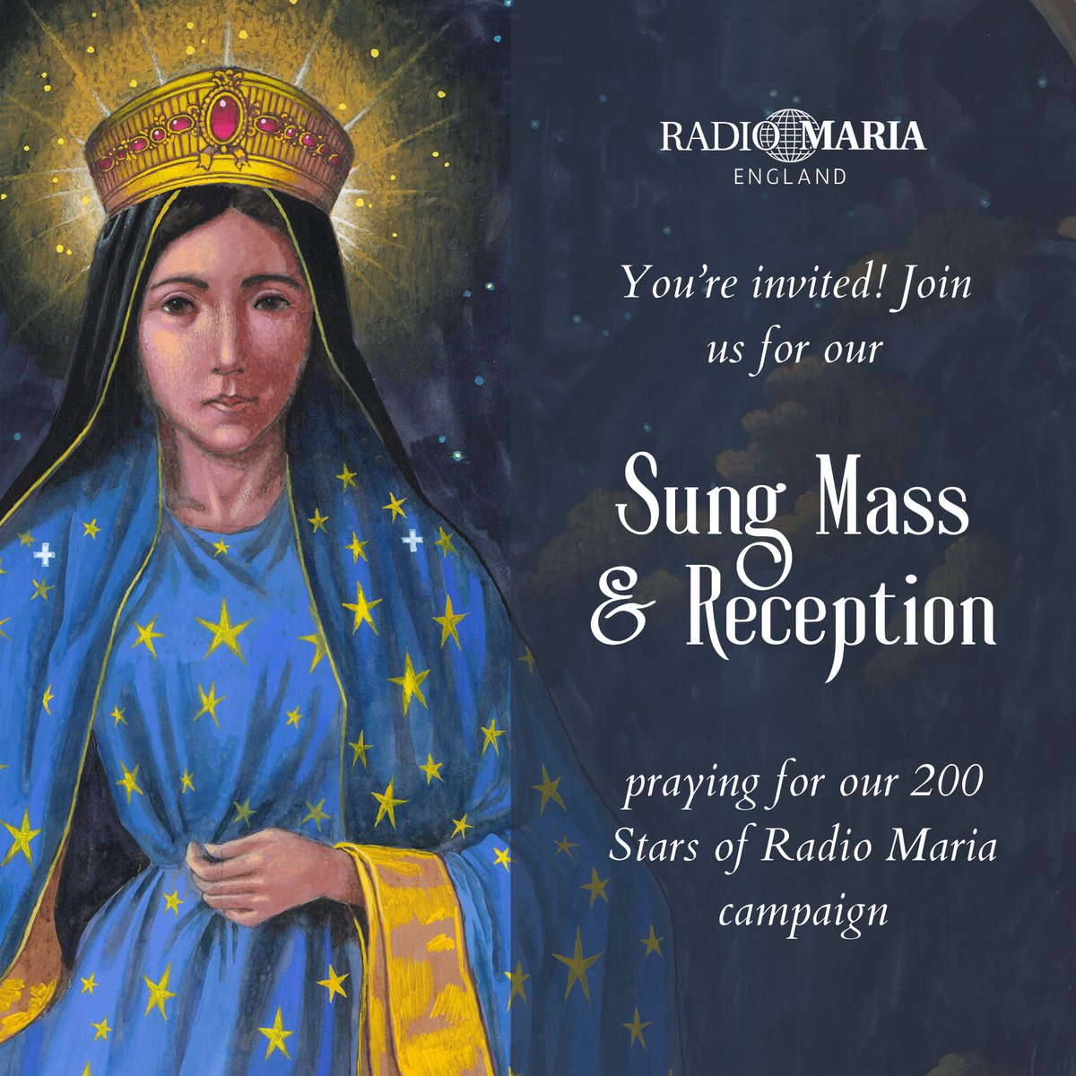 On Monday 24th June, at 6pm, we will celebrate Mass and have a free reception at the <a href="/RosaryShrine/">Rosary Shrine</a> in north London. 

You and your family &amp; friends are invited to join us FREE!

Register here: tinyurl.com/4vzkzun6

#JesusSaves #London #ChristianNews #CampaignSuccess #Free