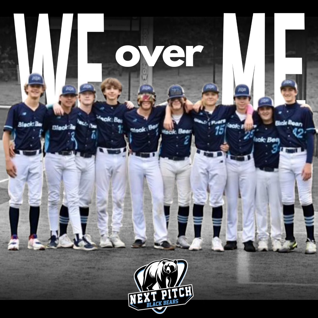 WE over ME!

Next Pitch Black Bears Baseball