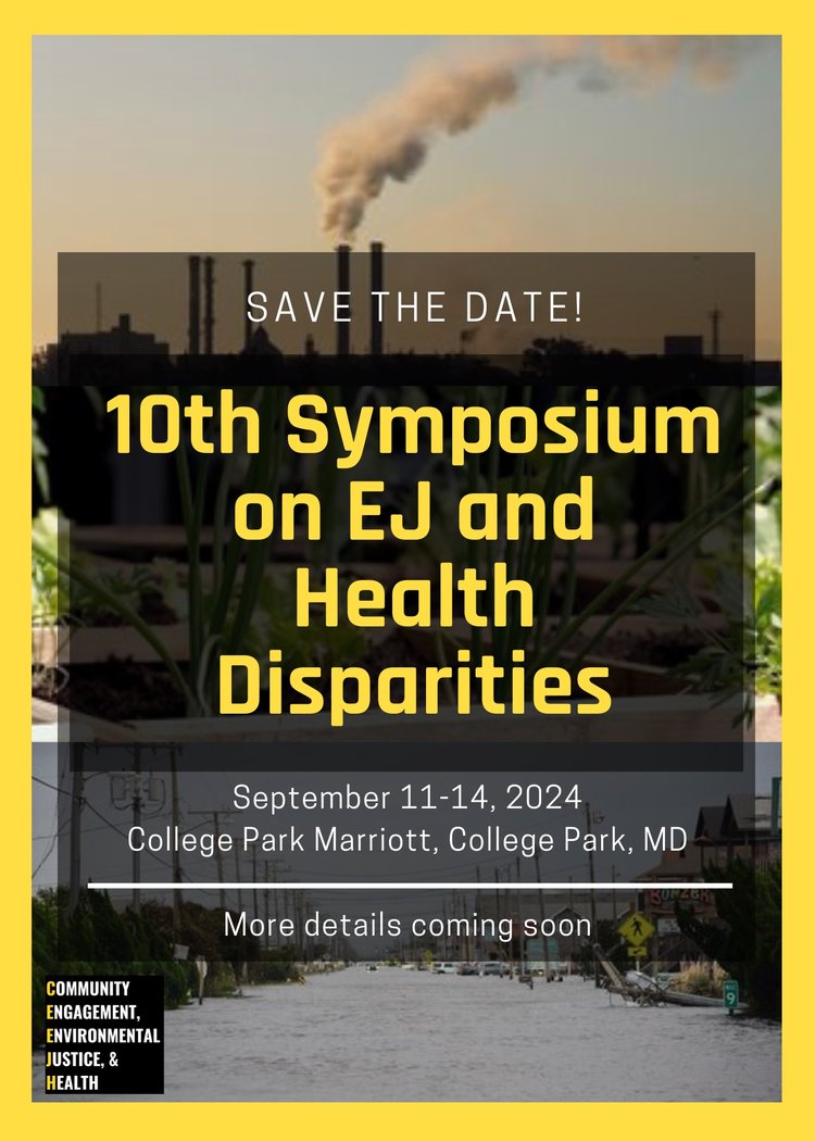 SAVE THE DATES: Sep 11th to 14th, 2024 - You don't want to miss the <a href="/UMDPublicHealth/">UMD Public Health</a> <a href="/ceejhcenter/">ceejhcenter</a> 10th #EnvironmentalJustice &amp; Health Disparities Symposium when we celebrate the 30th anniversary of Executive Order 12898 (02.11.94) signed by former President <a href="/BillClinton/">Bill Clinton</a>