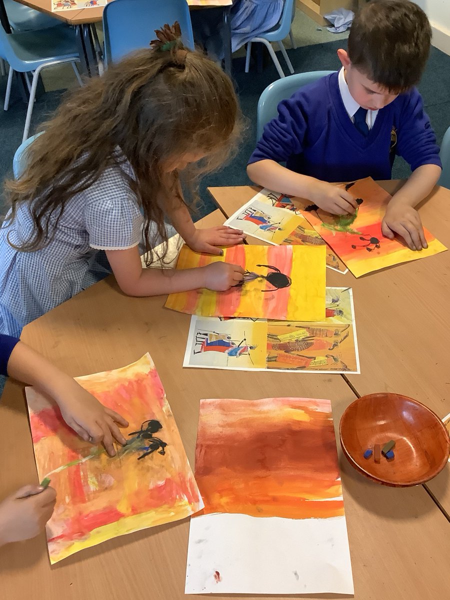 Class 1 have really enjoyed creating their own art work inspired by the work of Martin Bulinya this week. <a href="/carrmillprimary/">Carr Mill Primary</a> #carrmillart