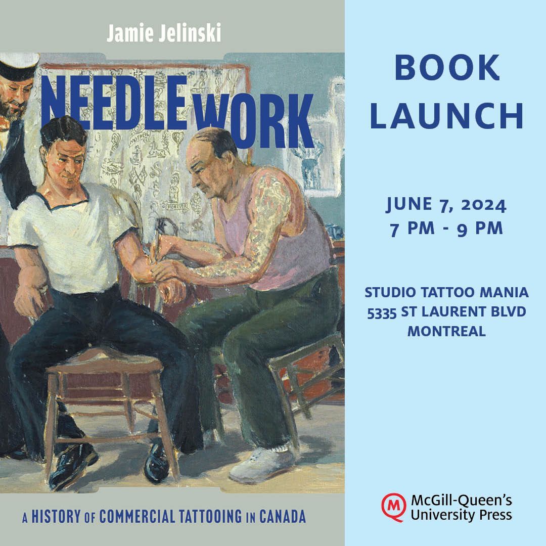 Jamie Jelinski's Montreal book launch for Needle Work is tonight at Tattoo Mania!

All are welcome: buff.ly/4bAKFi8