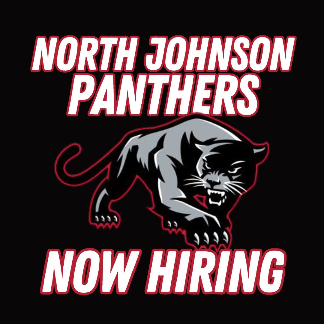 NOW HIRING 📢 The North Johnson Panthers are looking for an Indoor Track &amp; Field Varsity Head Coach! Interested? Click this link to apply: bit.ly/4e4bXyN

#NowHiring #NorthCarolina #Hiring #Recruiter