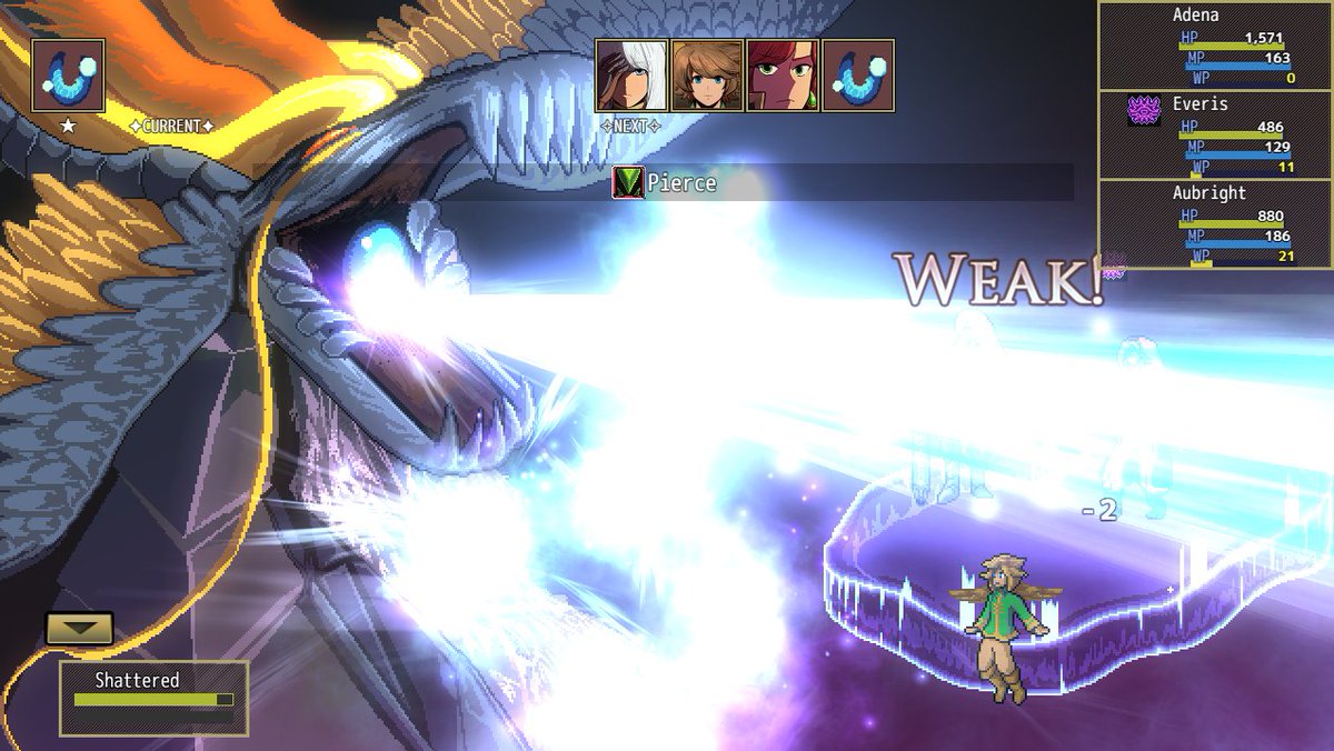 Zephyrsword's tweet image. It&apos;s #PitchYaGame season already? 

Adapt your Armour and save the world in this turn-based RPG inspired by Breath of Fire II!
You can experience stuff like -

✅ Giant bosses to fight!
✅ Amp it up with equippable amps!
✅ Cool spells &amp;amp; Armour transformations!

#jrpg #indiegame