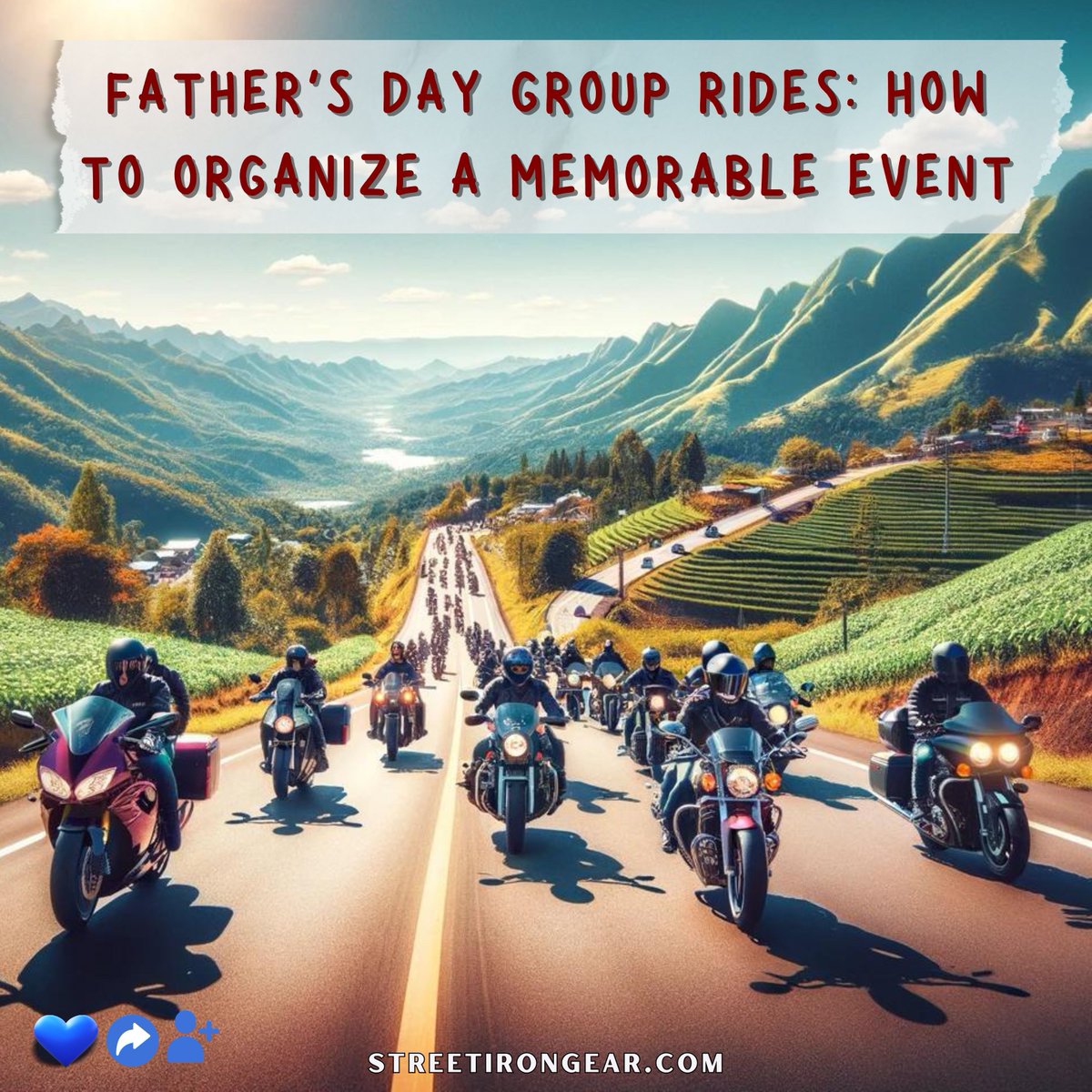 StreetIronGear's tweet image. Father's Day Group Rides: How To Organize A Memorable Event 

Read on &amp;gt;&amp;gt; buff.ly/3KDJ4wd 

#FathersDayRide #GroupRides #MotorcycleEvents #RideTogether #FamilyRide #StreetIronGear