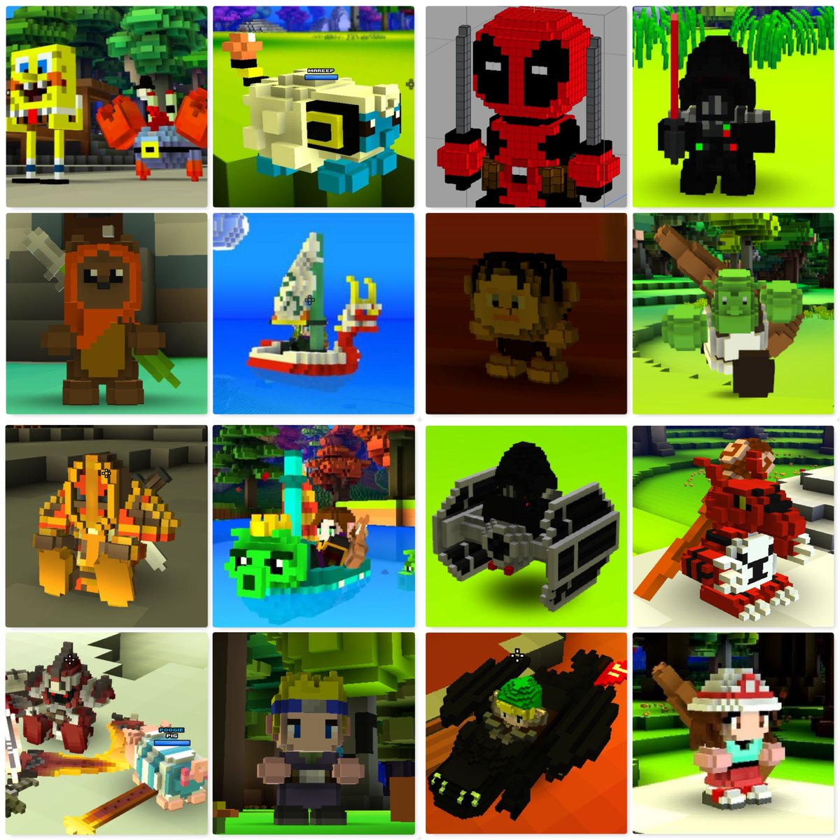 CubeWorld_Posts's tweet image. Random modded Cube World models I found on the internet pt. 2

#cubeworld #lotr #naruto #digimon #spongebob #shrek #disney #wollay