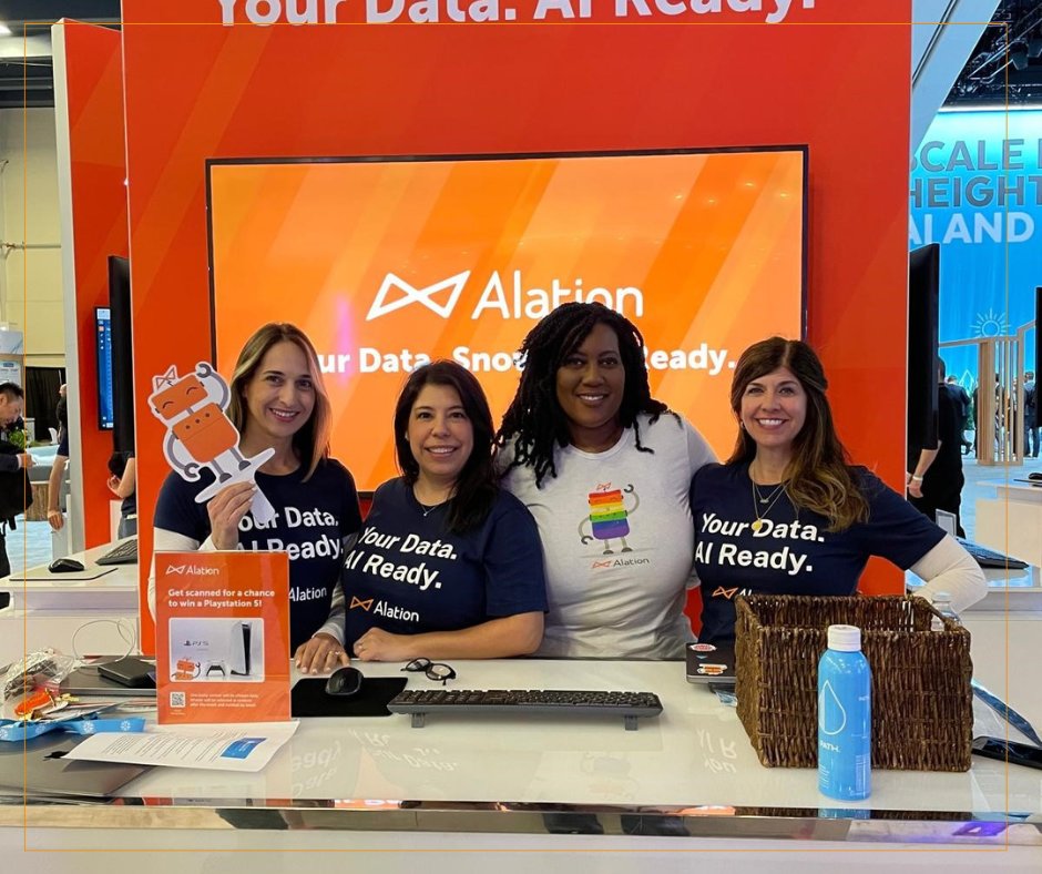 exhibitusinc's tweet image. Alation was awarded Most Engaging Activation Space at #SnowflakeDataCloudSummit!❄️We are proud to team up with creative brands to create an unforgettable space. Congratulations to everyone involved in crafting an elevated experience!🏆
#ExhibitusCraftingBrandExperiences