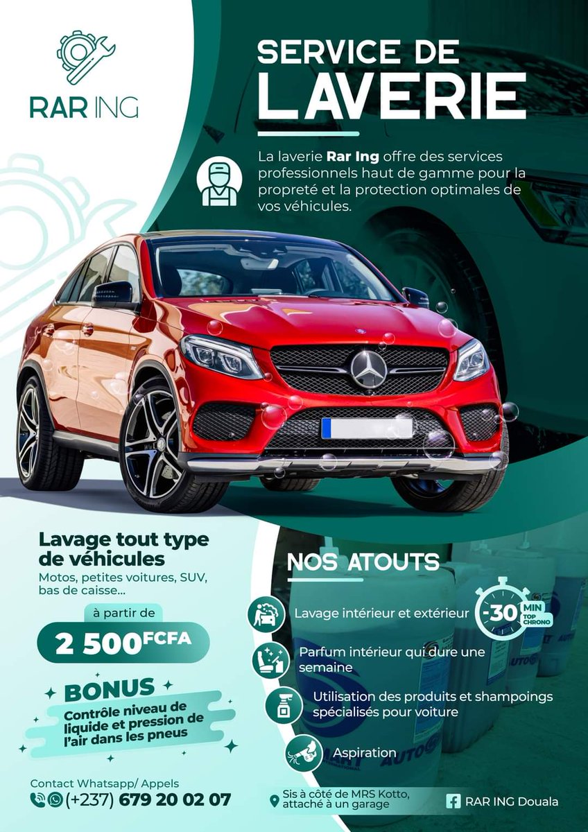 RAR_INGDouala's tweet photo. Profitez de nos services de nettoyage intérieur et extérieur avec des produits spécialisés pour chouchouter vos véhicules.🎯✨

Nous sommes ouverts tous les jours, vous savez ? 📆

#Raring #voituretoutepropre #entretien #automobile #laverie https://t.co/y3EuWQH2h7