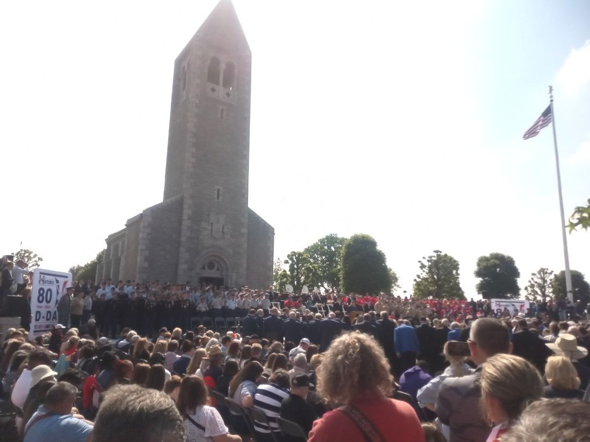 AetherCzar's tweet photo. In Normandy to support my daughter and the Jacksonville State Marching Southerners who were invited to play at the American Cemetery in Brittany on the 80th anniversary of D-Day. The Southerners and nearly a dozen other groups came at their own expense to honor the fallen. https://t.co/mvFRLbLNfs