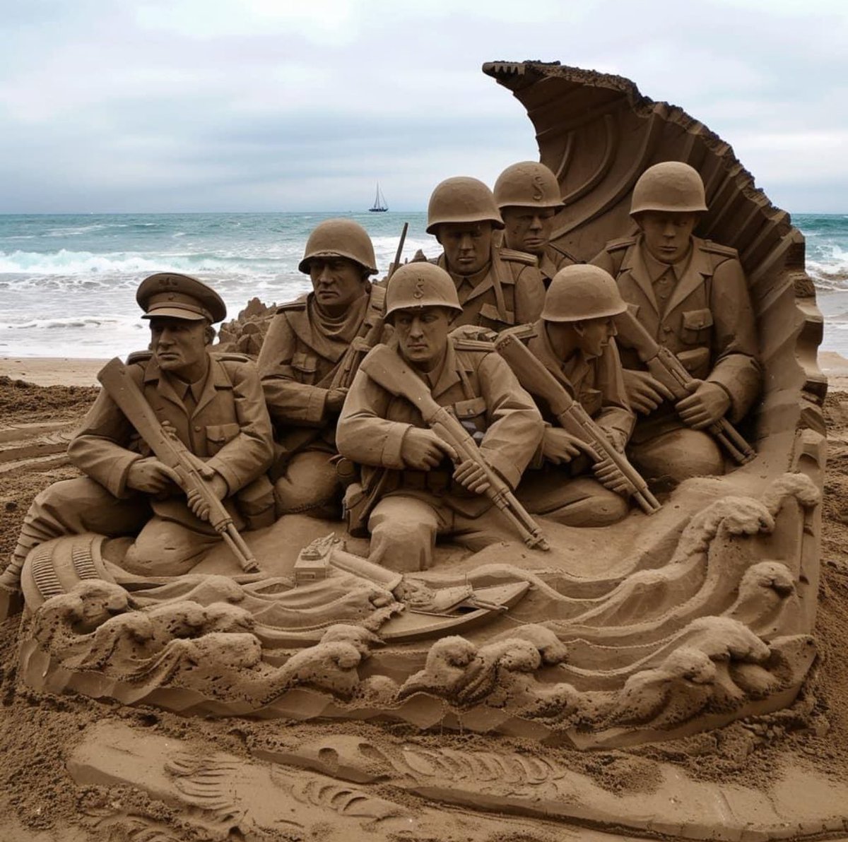 This is one hell of a sand sculpture