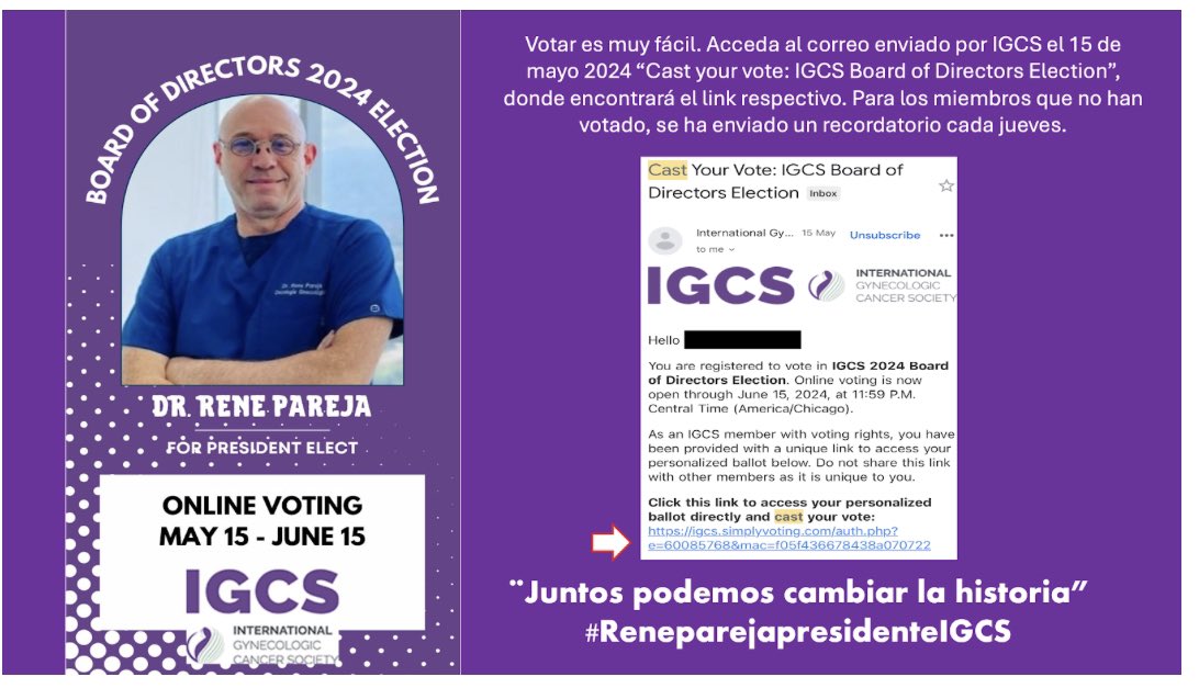 Juliana Rodríguez (@julianalrc) on Twitter photo Nos quedan pocos días!. A votar por un excelente candidato para la presidencia IGCS. #ReneparejapresidenteIGCS <a href="/RParejaGineOnco/">René Pareja</a> <a href="/danielsanabrias/">Daniel Sanabria S.</a> <a href="/dviverosc/">David Viveros-Carreño</a> <a href="/Linamtru/">Lina Trujillo</a> <a href="/terremoto88/">Fernando Heredia</a> <a href="/oncohoegl/">Jorge Hoegl. MD</a> <a href="/glaucobaiocchi/">Glauco Baiocchi</a> <a href="/FlorenciaNoll/">Florencia Noll</a> <a href="/AndreFernandes2/">Andreina Fernandes</a> <a href="/drjuliolau/">Julio Lau</a> <a href="/mderickestrada/">Erick Estrada</a> <a href="/rosaoncol12/">Dra Rosa Salcedo</a> Nos quedan pocos días!. A votar por un excelente candidato para la presidencia IGCS. #ReneparejapresidenteIGCS <a href="/RParejaGineOnco/">René Pareja</a> <a href="/danielsanabrias/">Daniel Sanabria S.</a> <a href="/dviverosc/">David Viveros-Carreño</a> <a href="/Linamtru/">Lina Trujillo</a> <a href="/terremoto88/">Fernando Heredia</a> <a href="/oncohoegl/">Jorge Hoegl. MD</a> <a href="/glaucobaiocchi/">Glauco Baiocchi</a> <a href="/FlorenciaNoll/">Florencia Noll</a> <a href="/AndreFernandes2/">Andreina Fernandes</a> <a href="/drjuliolau/">Julio Lau</a> <a href="/mderickestrada/">Erick Estrada</a> <a href="/rosaoncol12/">Dra Rosa Salcedo</a>