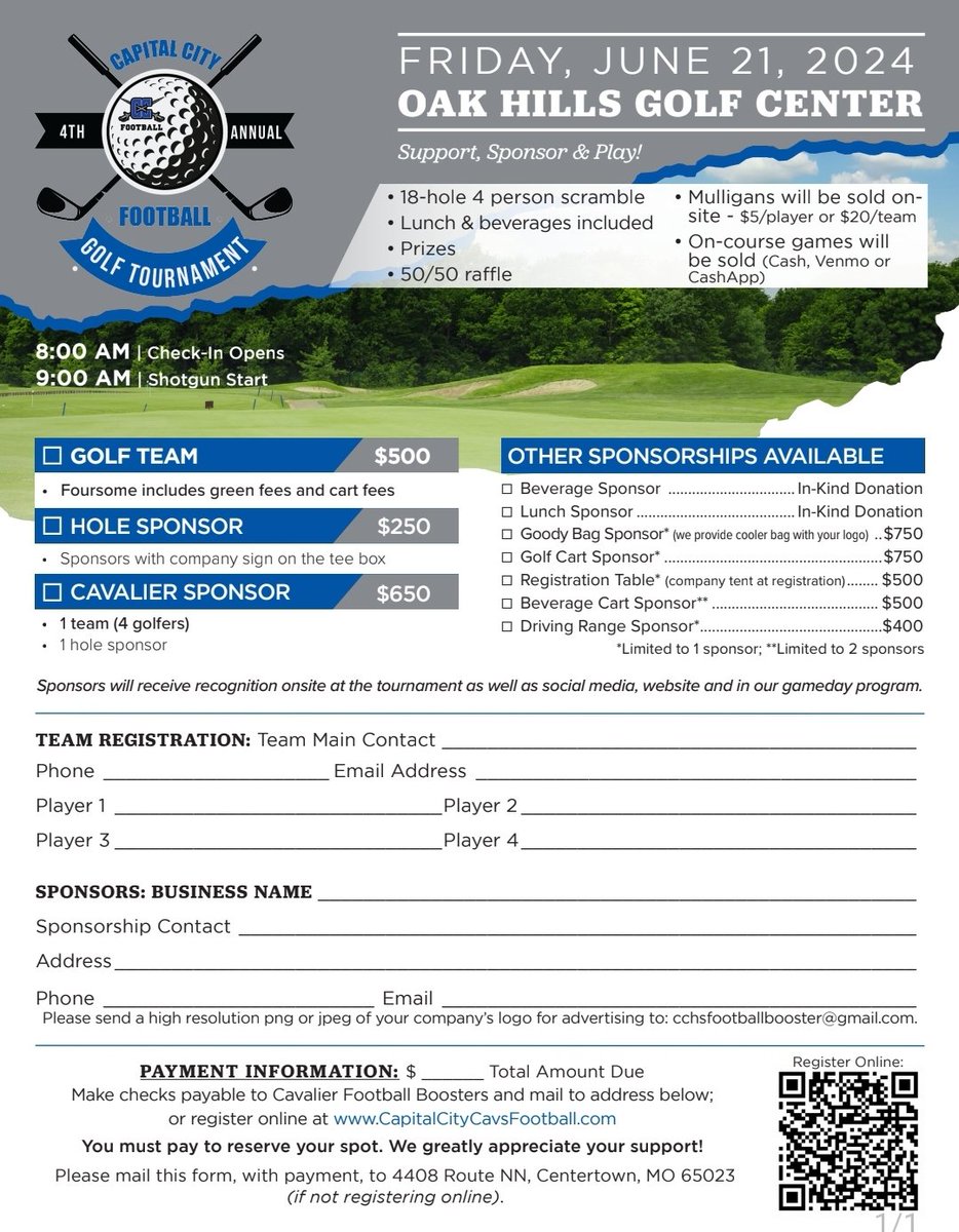 2 weeks away! There's still time to get registered or get your hole sponsor in.