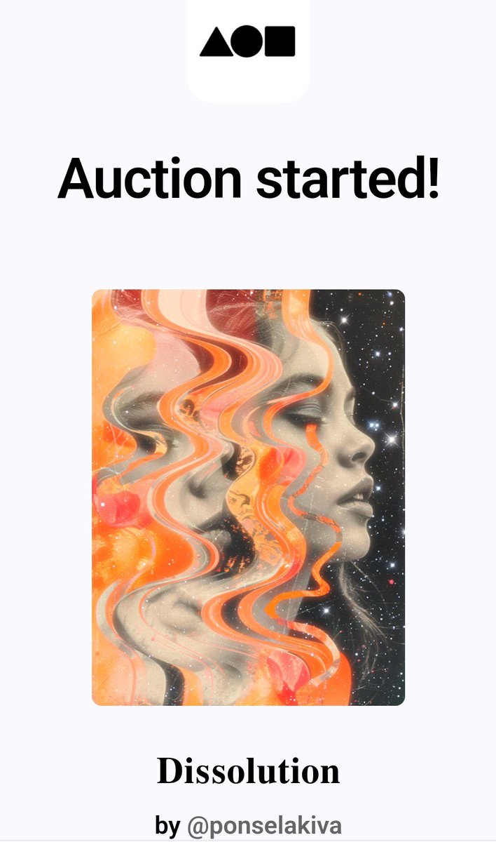 GM! What a surprise 🤯

🚨 𝗔𝗨𝗖𝗧𝗜𝗢𝗡 𝗔𝗟𝗘𝗥𝗧 💥

<a href="/PonseLakiva/">Ponse Lakiva ✨</a> 

💎 Current bid 0.055 Ξ
20 hours left! ⏳ Live auction here🔻

$XAR #NFT