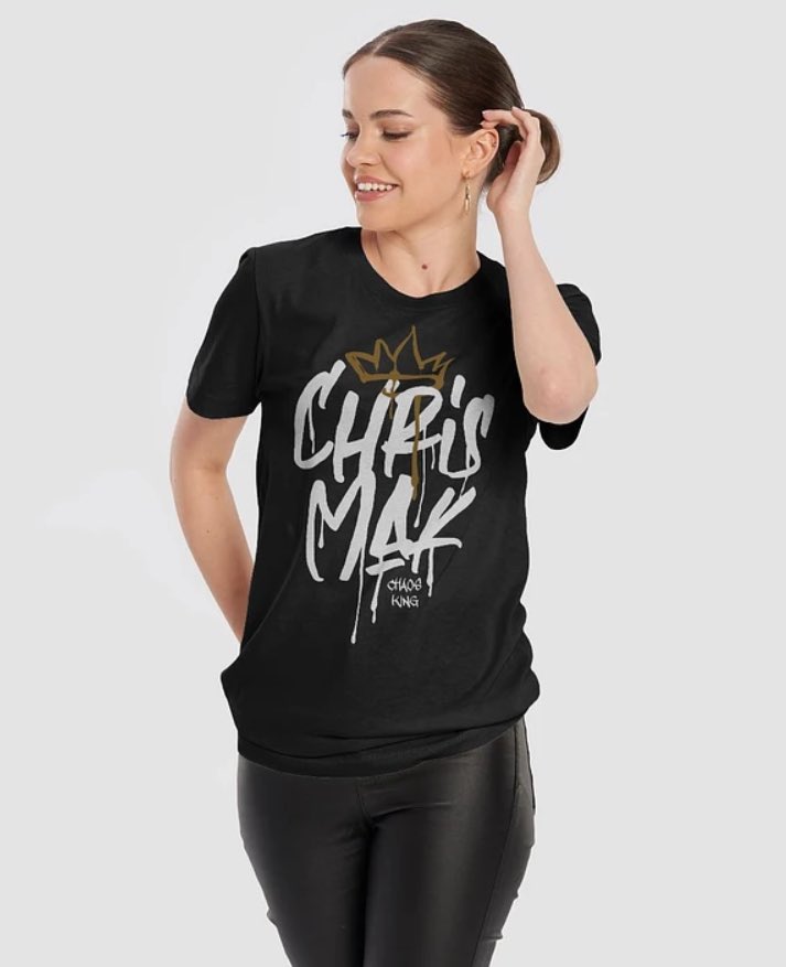 Chaos King shirts now available in my shop chrismak-shop.fourthwall.com