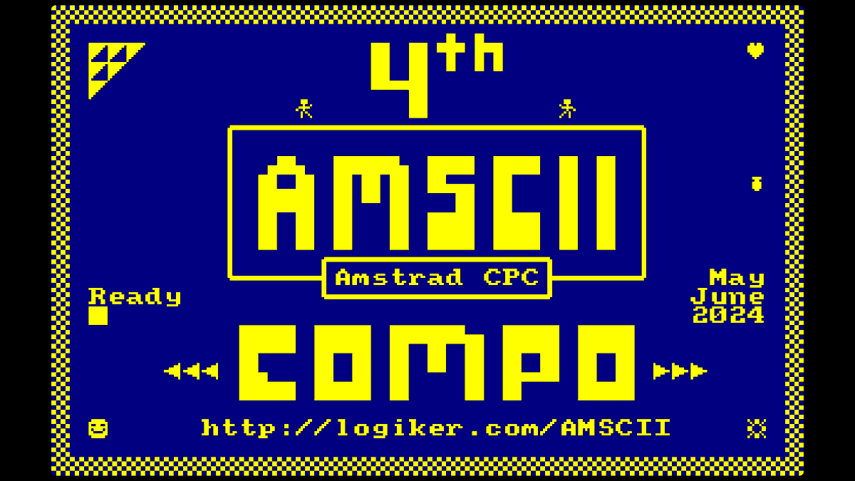 Logiker464's tweet photo. Only a few hours until the results of the 4th AMSCII Compo get online! Today, 7 pm (CEST). Stay tuned! https://t.co/zhcoxBMZtV #Amstrad #ASCII #AMSCII #AMSCII2024 #textart #pixelart https://t.co/emaRNdXnMH