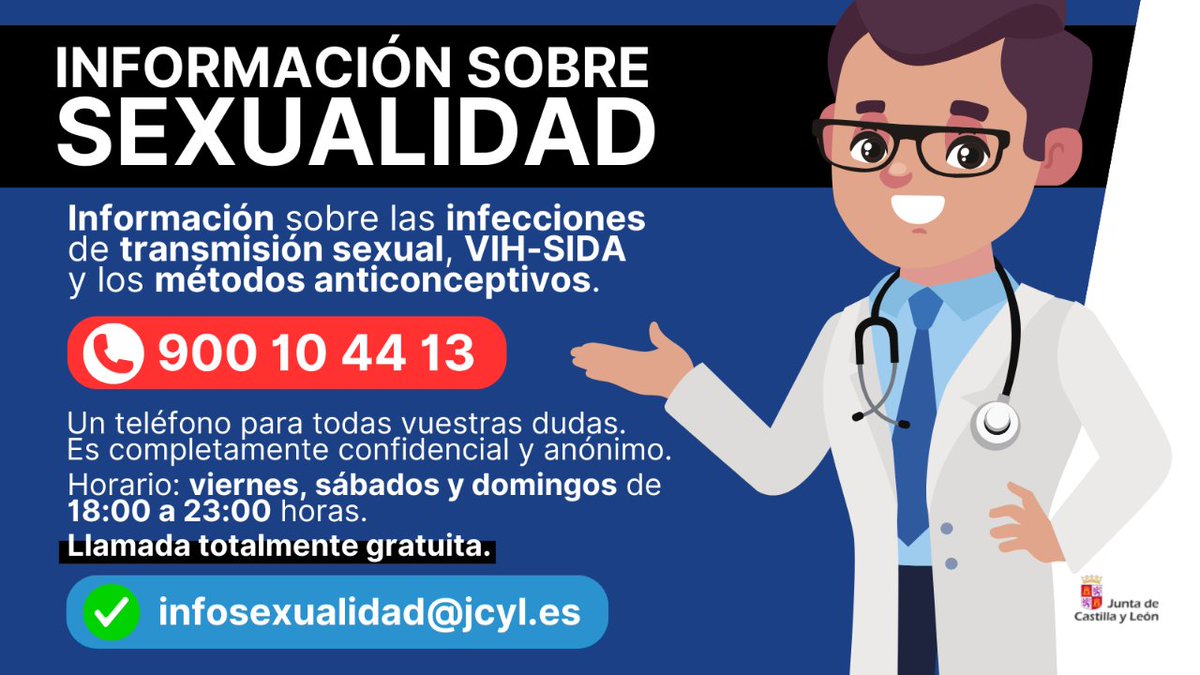 Salud_JCYL's tweet photo. ¿Queréis saber sobre infecciones de transmisión sexual y/o métodos anticonceptivos? #JCyLSalud #CastillayLeón #its 
https://t.co/L9sg9b4ffO ⬆️ https://t.co/OwYhR8uFd8