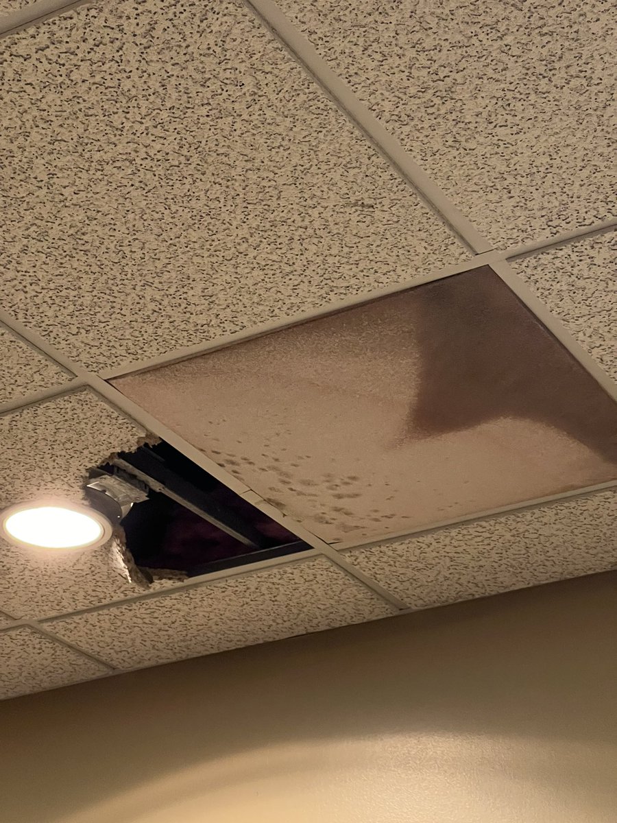 When modern day slavery just isn’t enough income for you to fix the water damage and create a safer space in an unsafe building. 

People sit underneath these panels waiting to be seen. 

<a href="/JustCity901/">Just City</a> <a href="/CityOfMemphis/">City of Memphis</a> <a href="/MayorLeeHarris/">Mayor Lee Harris</a> #memphis