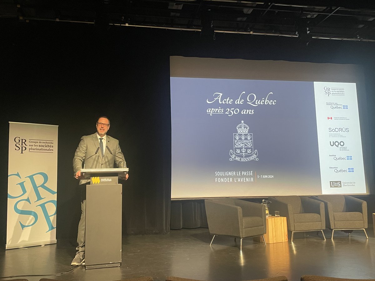 ⚛️Pour commémorer les 250 ans de l’Acte de Québec de 1774, un colloque se tient du 5 au 7 juin 2024 au Musée de la Civilisation à Québec. L'occasion de revisiter un jalon historique non seulement pour le Québec, mais la francophonie canadienne également 

#FrCan  #Quebec