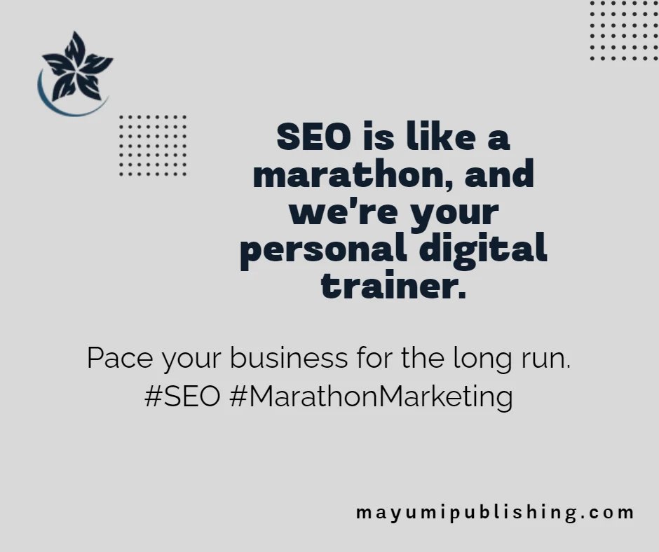 mayumi_digital's tweet photo. Need a trusted SEO partner for online visibility? Our team develops customized SEO strategies for your business goals, ensuring sustainable growth. Let us be your digital trainer for SEO success. #SEO #MarathonMarketing. https://t.co/ICz5TZzwrZ https://t.co/F2fzLbJYj6