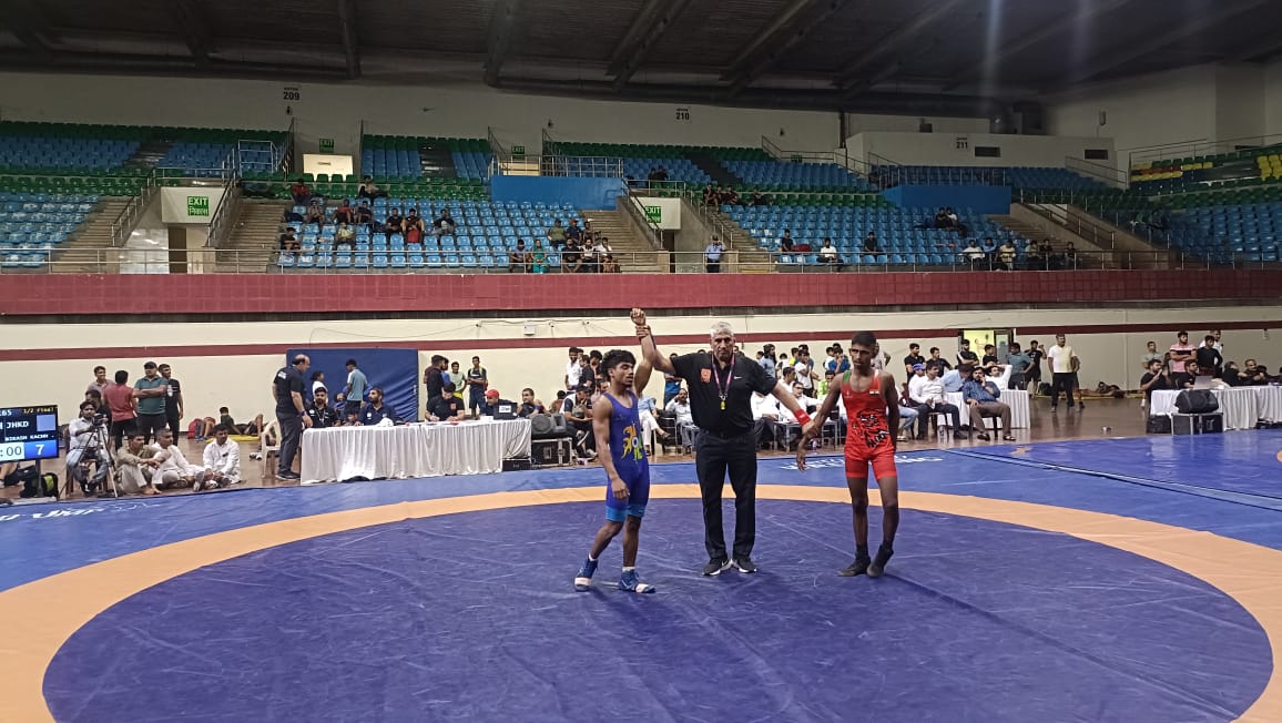 jsspsociety's tweet photo. JSSPS  wrestler Bikash Kachhap first from Jharkhand  has made history by securing a spot in the Indian Wrestling Team in the 48 kg weight category for the  upcoming U-17 Asian Wrestling Championship in Amman, Jordan.🤼‍♂️.Selection trials held today at the IG Stadium ,New Delhi 🔥🇮🇳 https://t.co/RfA5dY4t23
