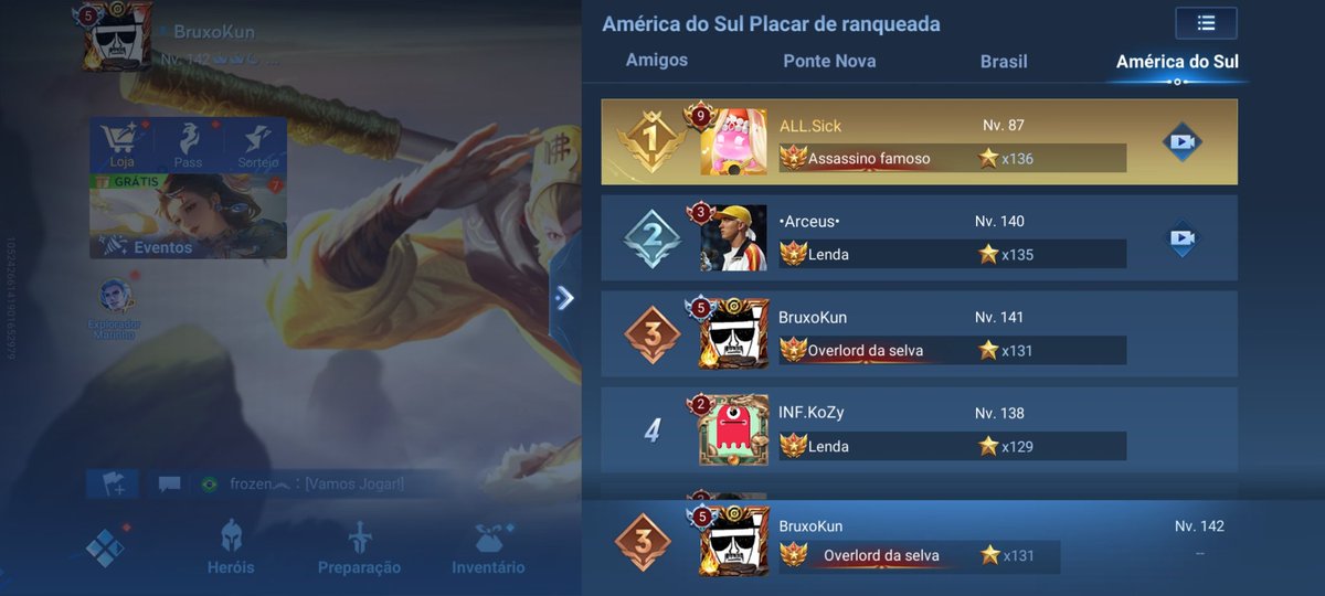 Salve guys,venho anunciar que estou f.a, visando os próximos campeonatos de honor of kings . Só preciso de 1 oportunidade pra mostrar tudo que sei e tudo que aprendir

RT=❤️🤝