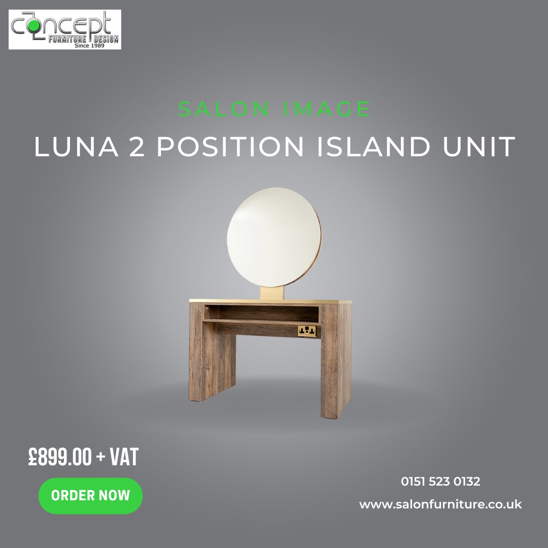 Luna 2 Position Island Unit - NOW £899.00

BUY: salonfurniture.co.uk/luna-2-positio…

#salonmirrors #mirror #salonfurniture #salons #conceptsalon