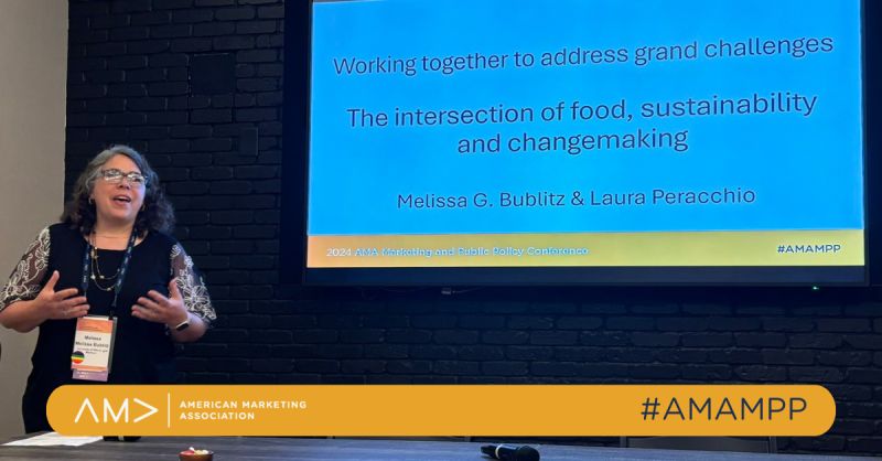 ama_journals's tweet photo. “Consumers don’t automatically get that connection between the food decisions they make and the sustainability consequences of those decisions.”
Melissa G. Bublitz presents today at #AMAMPP
Learn more about this event: https://t.co/4dgAUEqNxt https://t.co/bdjcHIuBUy