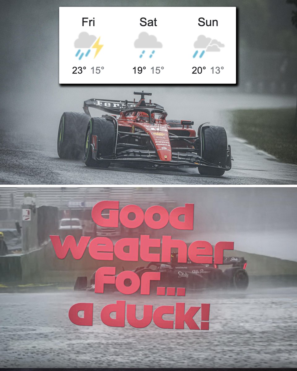 ESPNF1's tweet photo. Looking at the weather forecast for the next three days in Montreal 🦆 https://t.co/clPtH2sXe8