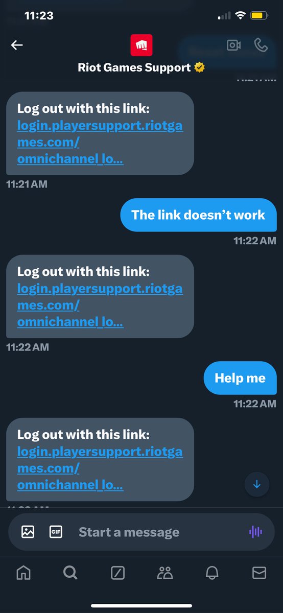 DMikhial's tweet photo. @RiotSupport 
It doesn’t work or end I was just want support https://t.co/eXMlyZ107w