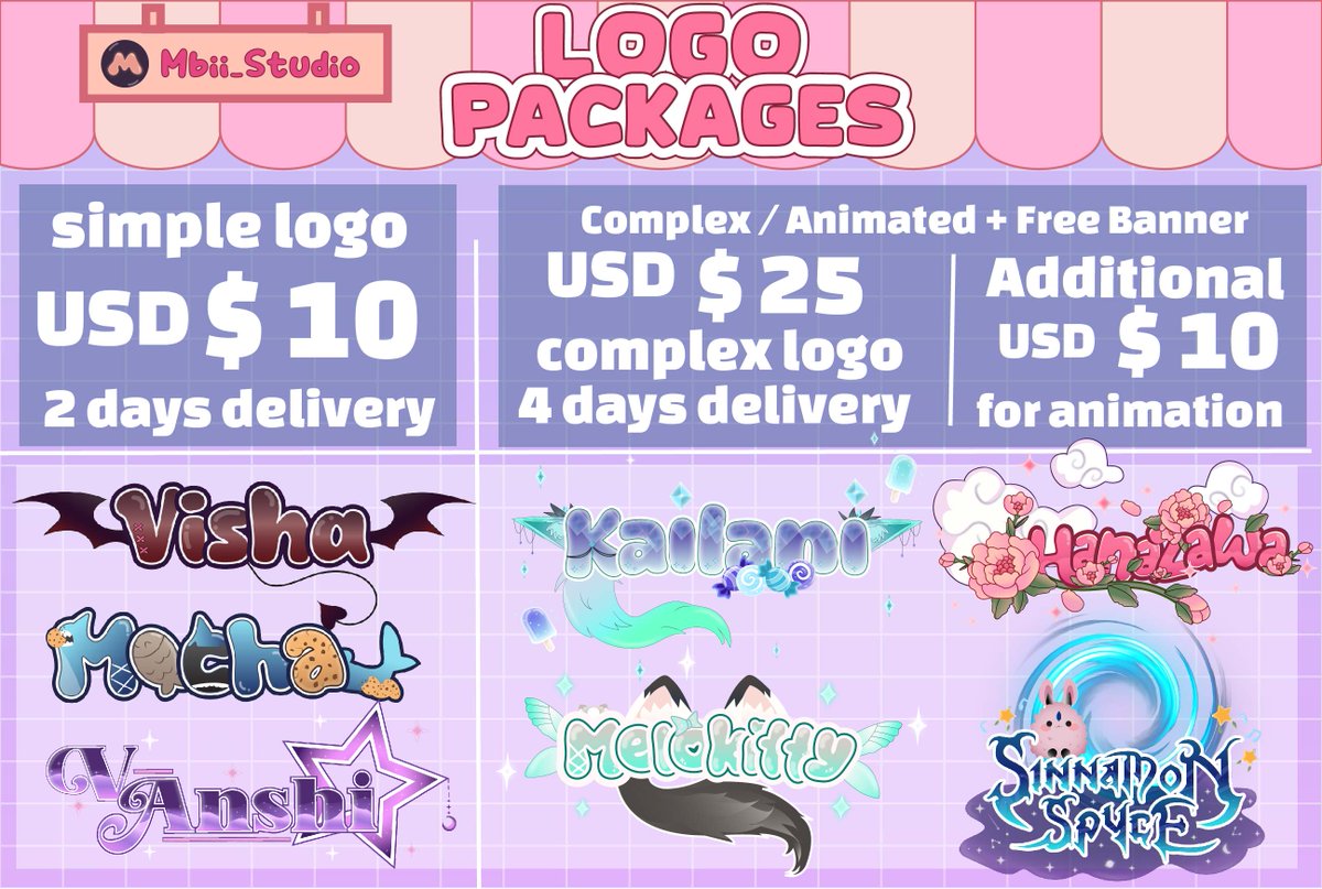 Mbii_Studio's tweet image. My comms open!!
Open for :
✧ Logo
✧ Stream overlay package
✧ Static and animated
BONUSES AVAILABLE!!

Payment: Paypal
50% upfront (after sketch) and 50% after done
More info check out my commission sheet bellow
#commissionopen #vtuberlogo #overlaypackage #vtuber