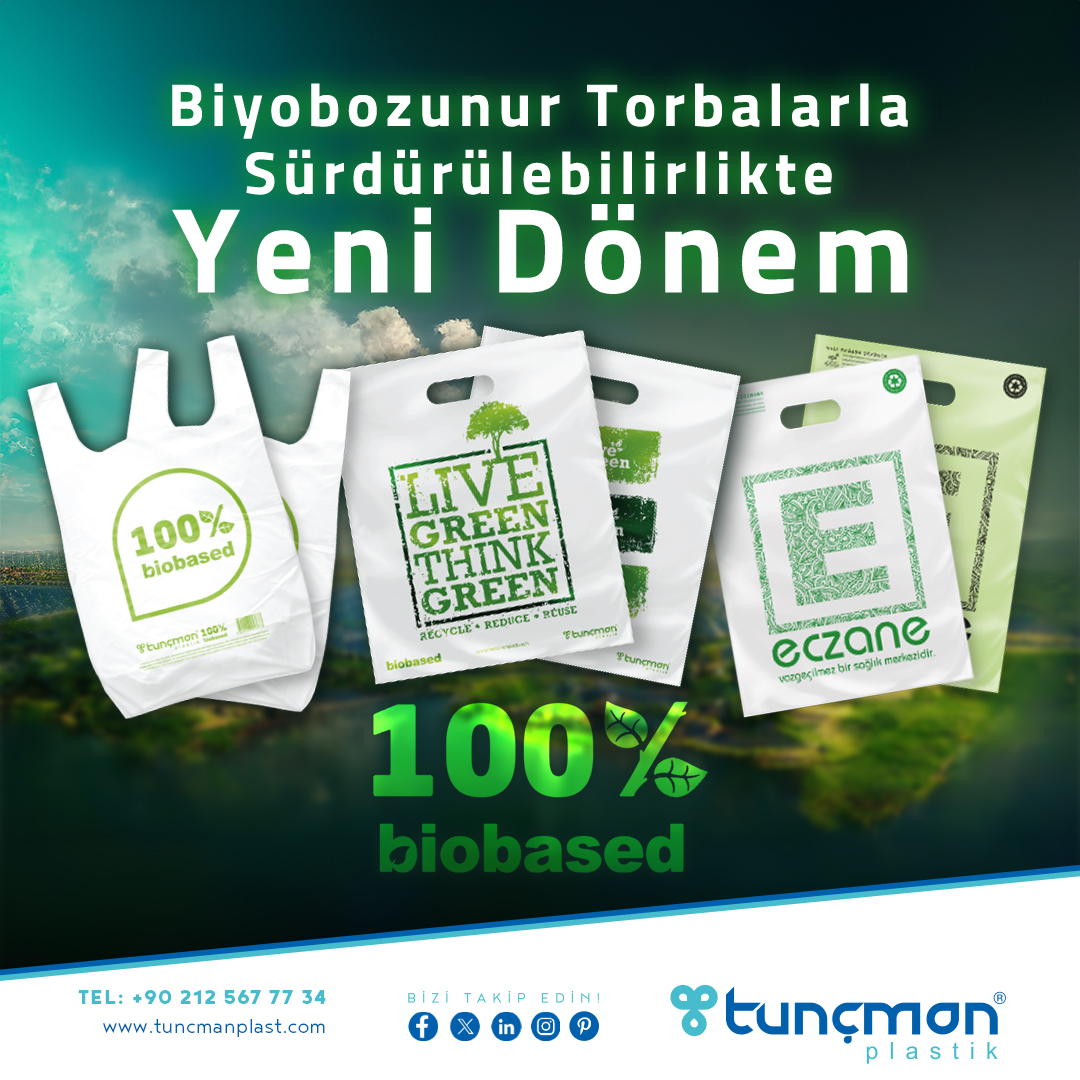 Bioybozunur torbalarla sürdürülebilirlikte yeni dönem.
#tuncmanplast #tuncmanplastik #tuncman