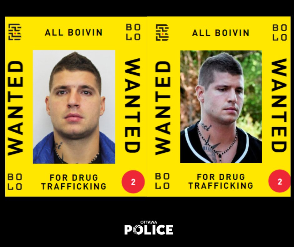 Bolo Program Top 25 Most Wanted Update: 

Sûreté du Québec have reason to believe that All BOIVIN could be in the Ottawa area. 

If you see BOIVIN, do not approach him, call 911. If you have any information about BOIVIN’s current whereabouts, please contact the Ottawa Police at