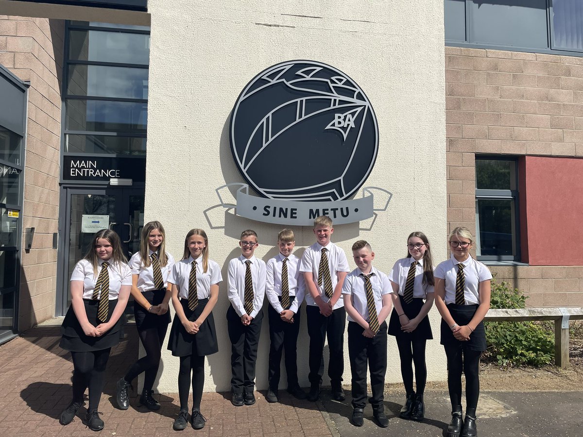 Boness_Academy's tweet photo. And transition 2023/24 is over for another year! We look forward to seeing you all in August! 
Our P7 were desperate to wear their Bo’ness Acadmey ties yesterday! #aimingfortheacademy https://t.co/xlT5V3XXx8
