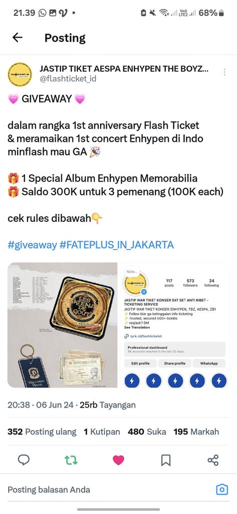 wonniehere's tweet photo. @flashticket_id hibur aku plz, aku egk punya 💰 done rules yaa, wish me luck! tapi kalo misal dikasih 💿 juga gapapa sihh https://t.co/U7bVAToB4s