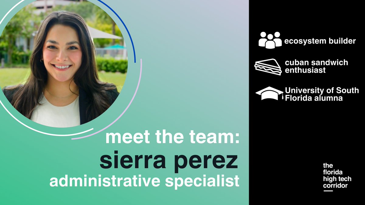 Meet Sierra Perez, a proud USF alum dedicated to advancing the university's reputation as a research powerhouse! ⭐ 

Get to know her here: floridahightech.com/insights/meet-…  

#Innovation #TechEcosystem #Leadership #Entrepreneurship