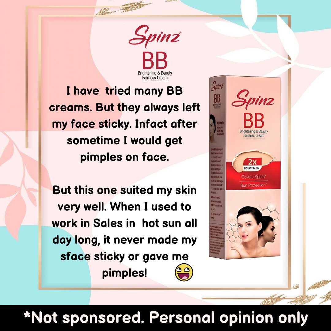 teacher6432's tweet image. Flawless coverage, natural non-sticky glow: Spinz BB Cream perfects your look with skincare benefits
Instagram: instagram.com/riya_a_ila_24
#SpinzBBCream #NaturalGlow #FlawlessSkin #spinz #RecommendationsByRiya #Riya