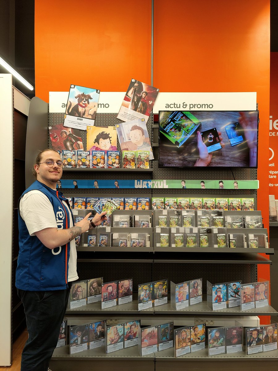 Lukaizenn's tweet photo. Très content d'avoir les cartes WANKUL dans mon magasin Cultura 
@WankilStudio @laink @terracid https://t.co/RXFz2Rrrg4