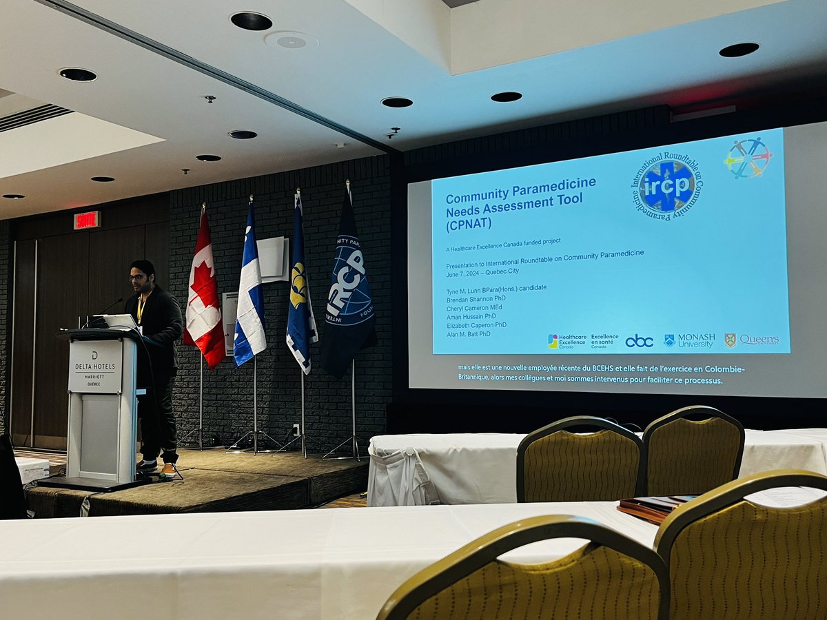 Hearing about <a href="/HE_ES_Canada/">Healthcare Excellence Canada</a> progressive work on #communityparamedicine and structured needs assessment tool - #CPNAT.  Can we serve our communities better?! (Absolutely!). No longer a ‘one size fits all’ profession! @Tyne_River