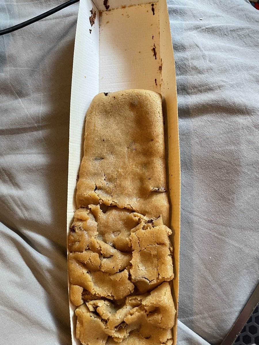 Mine looked like this.  Tip don’t stand the foot long cookie  up right in the delivery bag.  Ordered three of them. All arrived like this.  It does not look like your picture <a href="/SUBWAY/">Subway®</a>