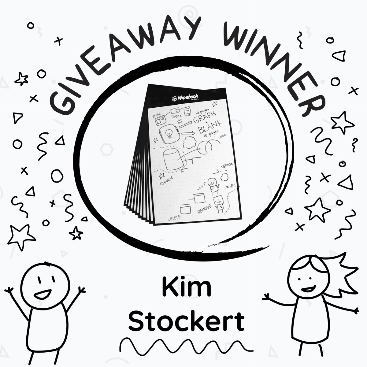 Wipebook's tweet photo. Congratulations to Kim Stockert, our weekly Flipchart winner!🎉
Visit: https://t.co/C8PhP3228Q to enter the weekly giveaway.
#flipchart #contest #giveaway #win https://t.co/Kx2gUbTCEa