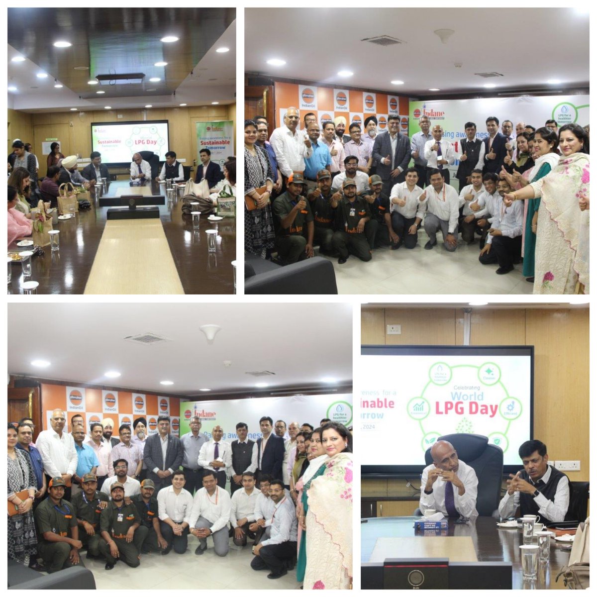 IOCDelhiIDO's tweet photo. #WorldLPGDay Celebrations by Delhi IDO in the presence of ED&amp;SH Delhi State Sh Manoj Gupta,CGM LPG DSO Sh PL Kaim and Sh JP Pandey DLSH Delhi with very enthusiastic participation by the business partners and our delivery men @DirMktg_iocl @IndianOilcl @ManojGu10100891 @EDLPGIOCL https://t.co/FVPGvBtBtm