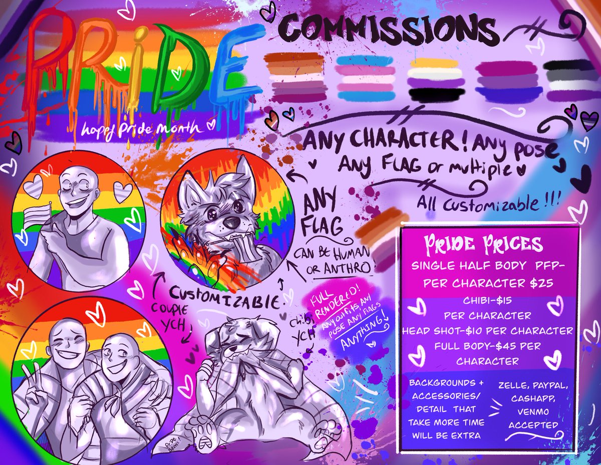 maksdumbart0120's tweet photo. PRIDE COMMISSIONS! 🏳️🌈🏳️⚧️
swipe 2 see some fun examples I did for @chikabovii @AshIsElsewhere
#pride #pridecommissions #pridemonth #lgbtq #lgbtqcommunity #lgbtqart #prideart #pridecommunity #furry #furryartists #anthro #base #ych #ychcommissions #art #commissions #custom #trending https://t.co/yBxcDK0fRW