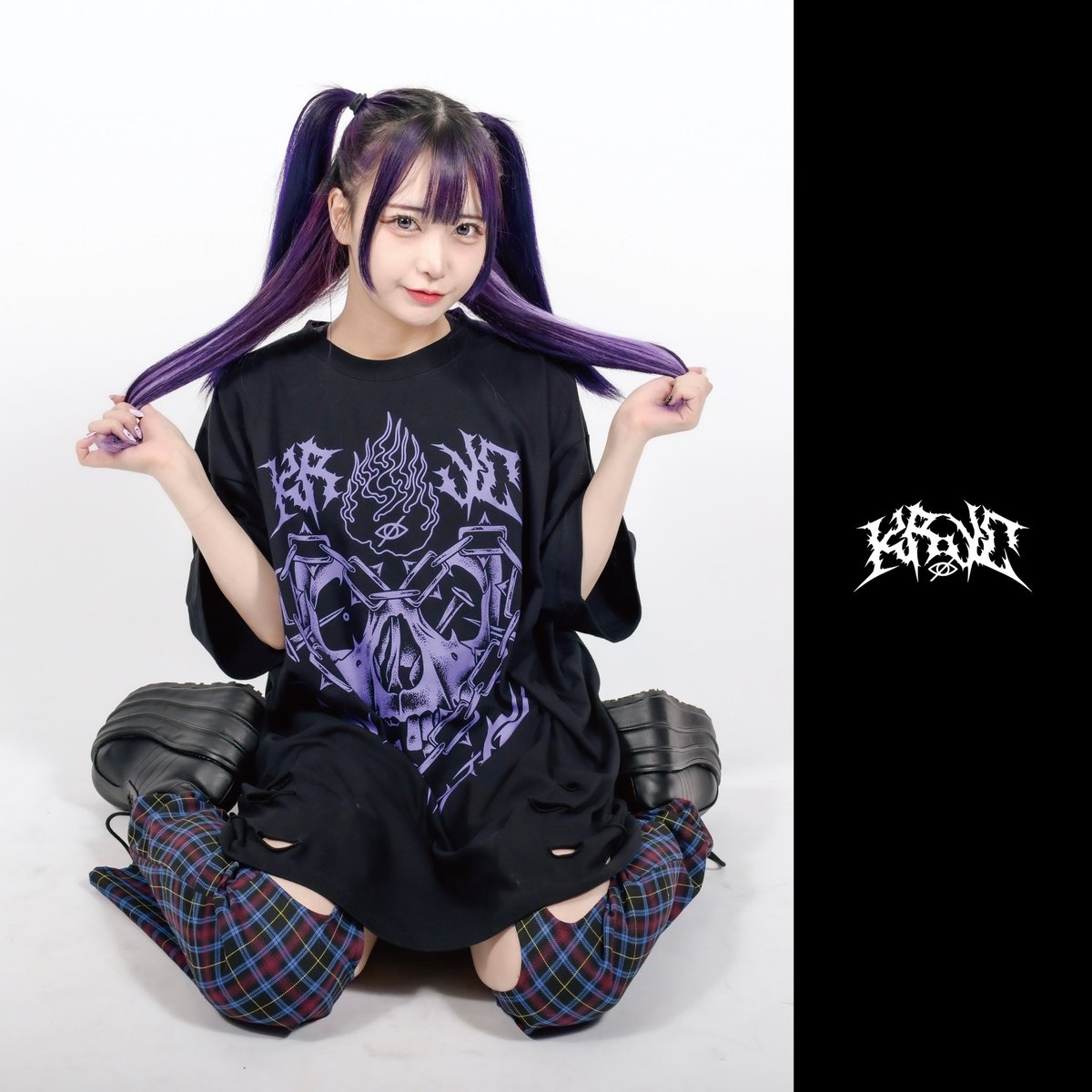 KRY セットアップ 紫 kry clothing 「ZIRITUSINKEI」パープルセットアップ