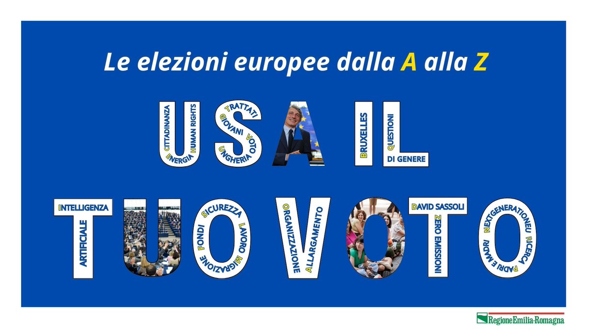 📢Le elezioni #europee dalla A alla Z

Nel pieno dell'appuntamento elettorale🇪🇺, l'approfondimento della <a href="/RERBruxelles/">RegioneER Bruxelles</a> su temi caldi della campagna elettorale, protagonisti delle elezioni, priorià dell'agenda UE e alcune curiosità sul PE
#UseYourVote ➡bit.ly/4aNvwsB