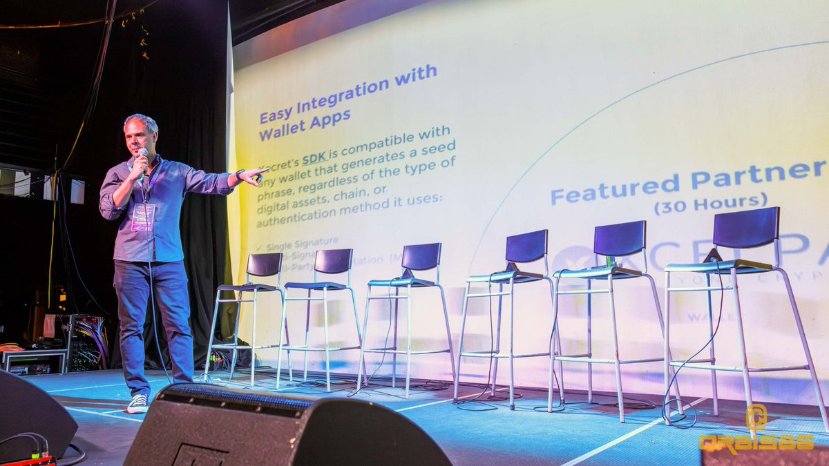 orbis86_x's tweet image. 5/7⚡️ Lightning Talk by Xecret.io: @AJEsmailzadeh, Founder of @XECRETio, delivered a powerful talk on data security and blockchain integration, inspiring attendees to think differently about privacy and protection in the digital age. #DataSecurity #Privacy