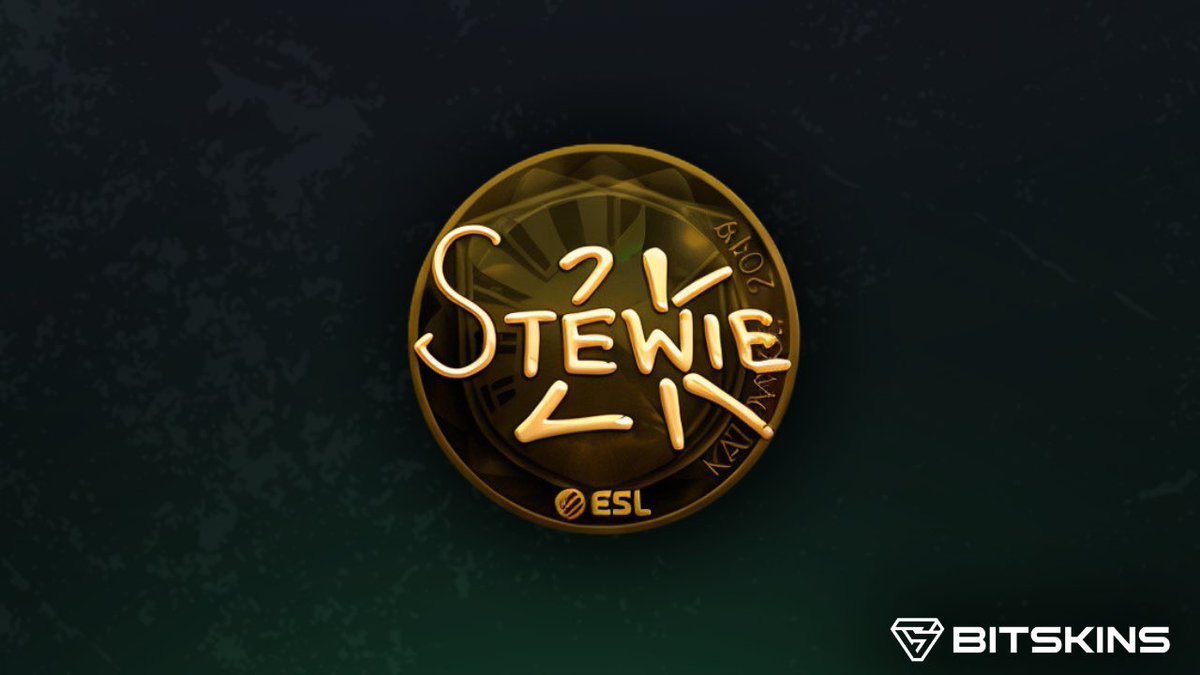 JakeSucky's tweet image. I am giving away a Stewie2k gold CS sticker ($200)

Like, reply, and follow @BitSkinsCom to enter. Good luck all