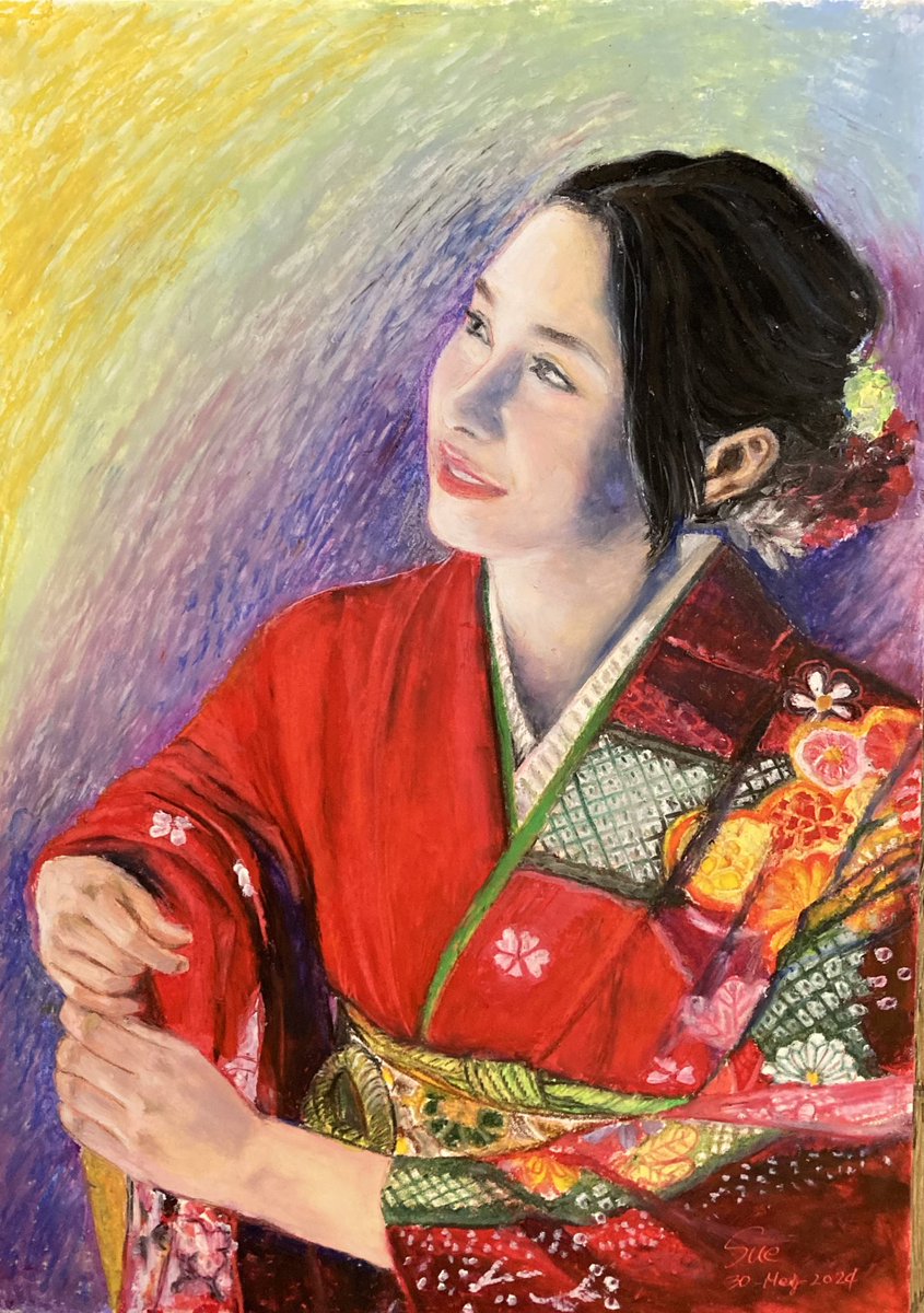 Suchell3's tweet photo. 5月30日娘22歳
未来も健康で幸せに🙏💖
#oilpastelpaint 
#portrait
#happybirthday
#肖像画
#イラスト好きな人と繋がりたい https://t.co/WZ2gJmQRYD